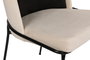 Hanah Home Dore 145 V2 Juego de Sillas de Terciopelo Negro y Crema